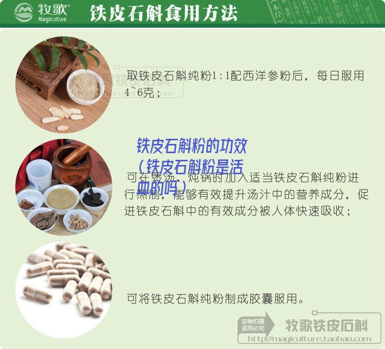 铁皮石斛粉的功效（铁皮石斛粉是活血的吗）