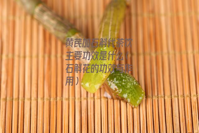 黄芪加石斛代茶饮主要功效是什么