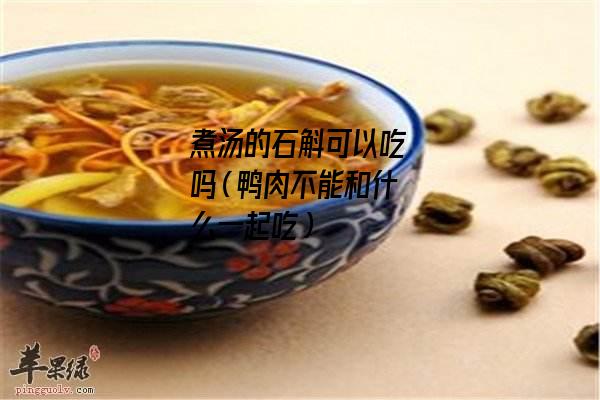 煮汤的石斛可以吃吗（鸭肉不能和什么一起吃）