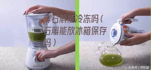 鲜石斛能冷冻吗