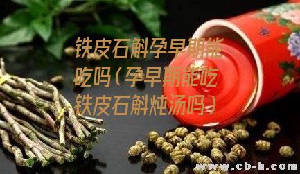 铁皮石斛孕早期能吃吗（孕早期能吃铁皮石斛炖汤吗）