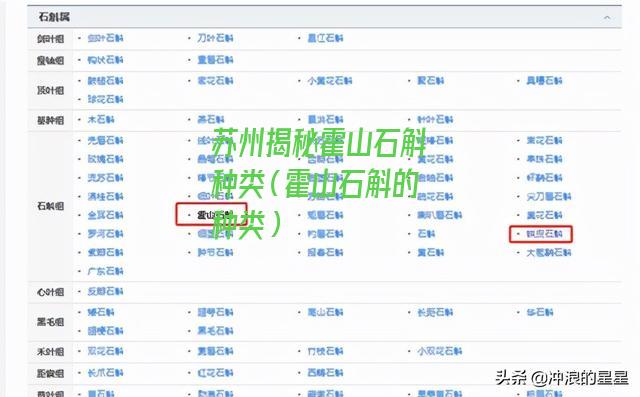 苏州揭秘霍山石斛种类