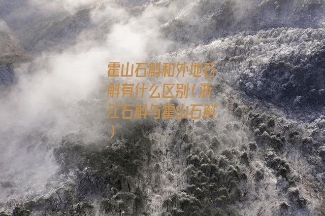 霍山石斛和外地石斛有什么区别