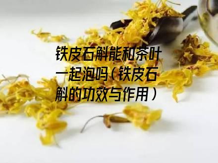 铁皮石斛能和茶叶一起泡吗