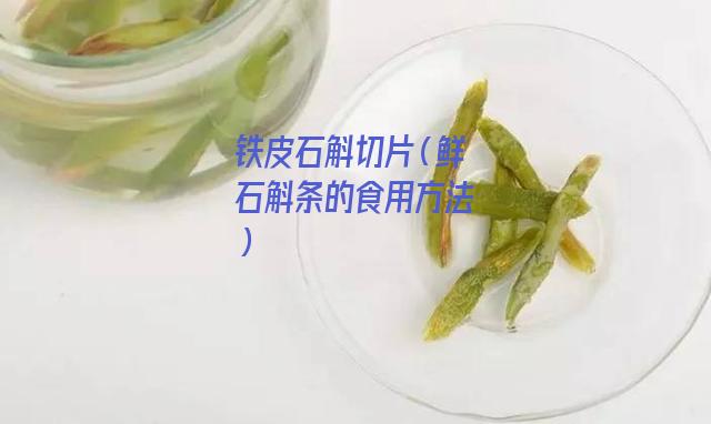 铁皮石斛切片