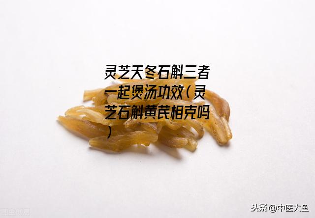 灵芝天冬石斛三者一起煲汤功效