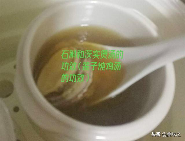 石斛和茨实煲汤的功效