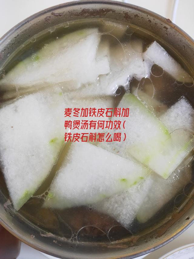 麦冬加铁皮石斛加鸭煲汤有何功效