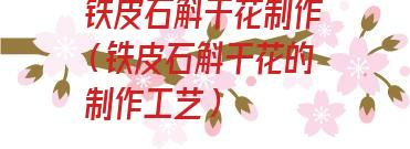 铁皮石斛干花制作