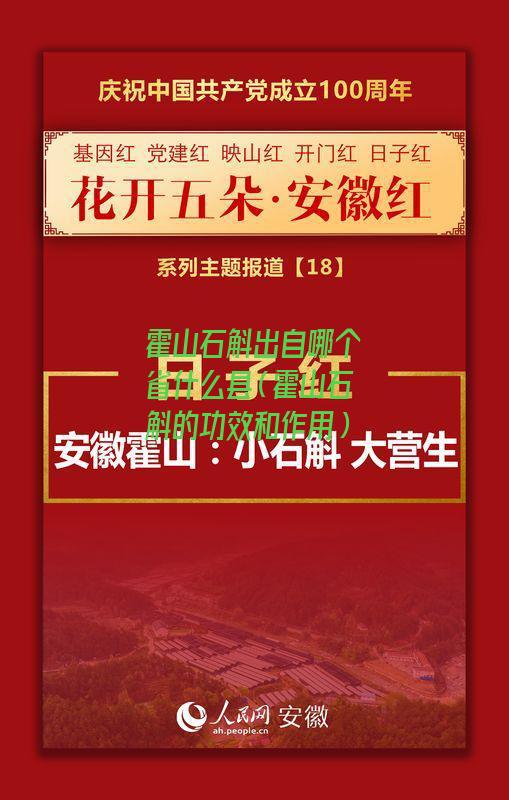 霍山石斛出自哪个省什么县