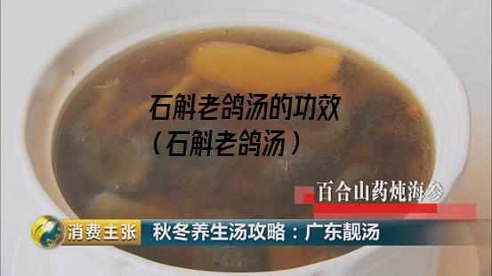 石斛老鸽汤的功效