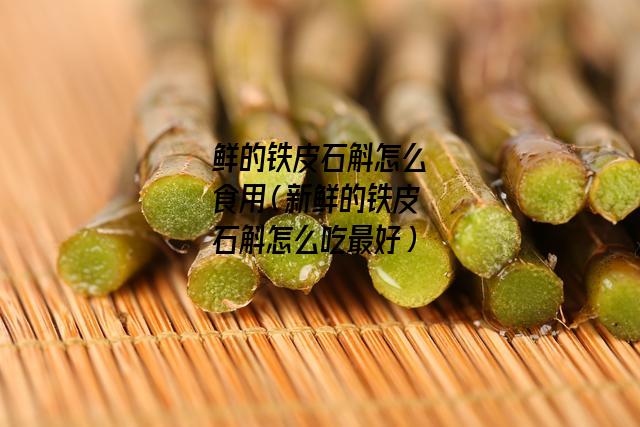 鲜的铁皮石斛怎么食用