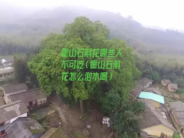 霍山石斛花哪些人不可吃